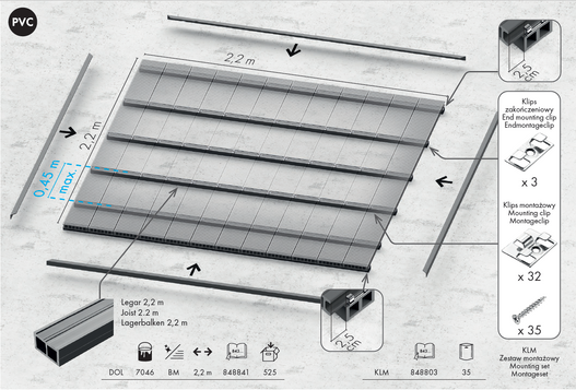 Deska ogrodowa PVC 30x180x2200 mm Ral 8019 Brązowy