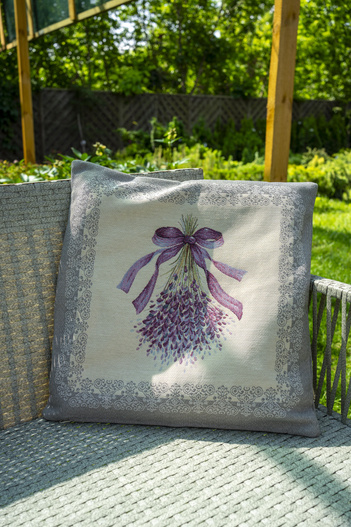 Poszewka na poduszkę BUKIET LAWENDA 40x40cm Chenille