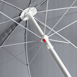 Parasol poliester średnica 240cm łamany szary 8 żeber