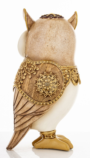 Figurka Sowa biało-złota 22,5cm