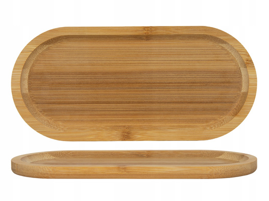 Talerz bambusowy owalny z rantem 22,5x10,5cm