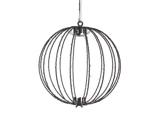 KULA metalowa 192 LED czarna 28cm 5m