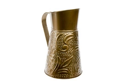 Dzbanek metalowy złota patyna 25cm