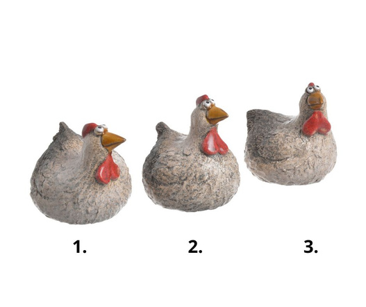 Kura ceramiczna brązowa 3 wzory 1 sztuka