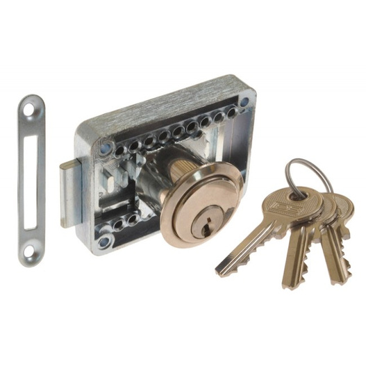 Zamek meblowy bębenkowy LOB ZMB-3 nikiel