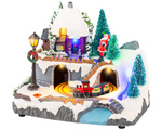 Scenka Led domek na wzgórzu, pociąg 14x20,8x16,5 3wzory do wyboru