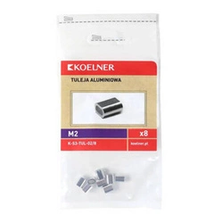 Tuleja aluminiowa do zaklepywania lin 2mm 8sztuk Koelner