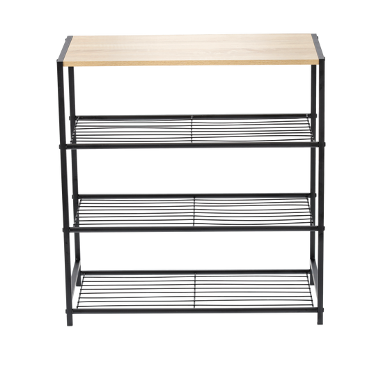 Regał metalowy czarny z 4 półkami 60x30x63,5cm