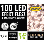 Lampki zewnętrzne 100LED białe ciepłe flesz