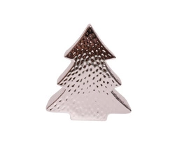 Choinka ceramiczna srebrna 14cm