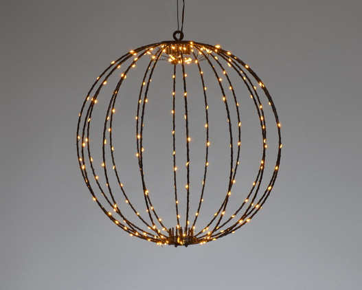 KULA metalowa 220 LED czarna 38cm 5 m