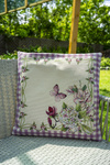 Poszewka na poduszkę fiolet kratka 40x40cm Chenille