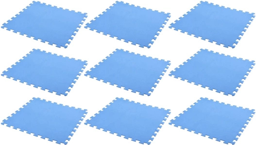 Mata piankowa pod basen niebieska 50x50cm 9 sztuk