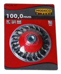 Szczotka druciana tarczowa 100 mm MODECO