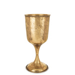 Kielich metal na nóżce złoty 45,5 cm