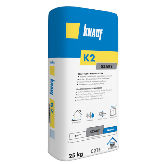 K2 Elastyczny klej do płytek Szary 25kg Knauf