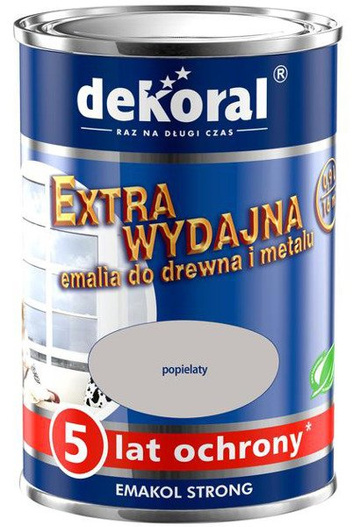 Emalia Dekoral Emakol Strong 0,9L Popielaty