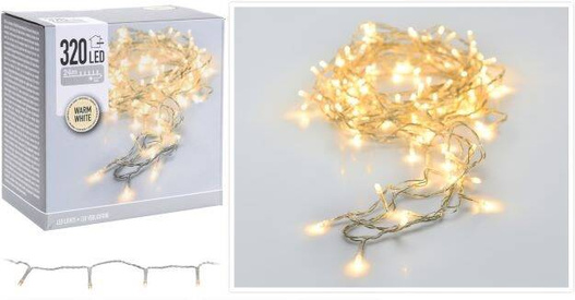 Lampki zewnętrzne/wewnętrzne 320 LED ciepły biały 24 m
