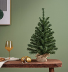Choinka zielona w jutowym worku 90 cm