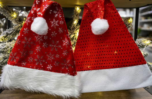 Czapka Mikołaja z cekinami