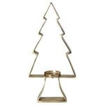 Świecznik metalowy choinka złota na t-light 51 cm