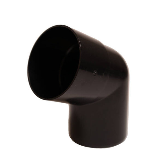 Kolano rury spustowej PVC 100 x 67 czarne Kaczmarek