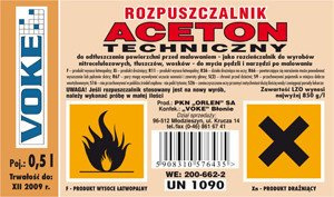 Rozpuszczalnik ACETON 5l VOKE