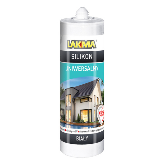 Silikon uniwersalny biały Lakma 150ml