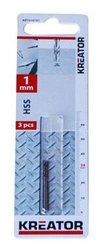 Wiertło do metalu Kreator 1 mm 3szt.