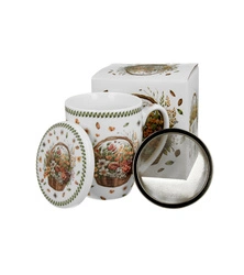 Kubek z zaparzaczem 350ml KOSZ KWIATÓW w pudełku