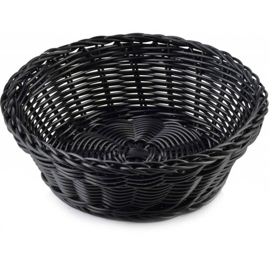 Koszyk z polirattanu Czarny Fi20cm