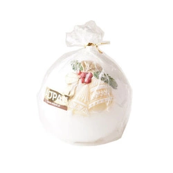 Świeca kula K-4 fi100 Christmas Bell lakier biały