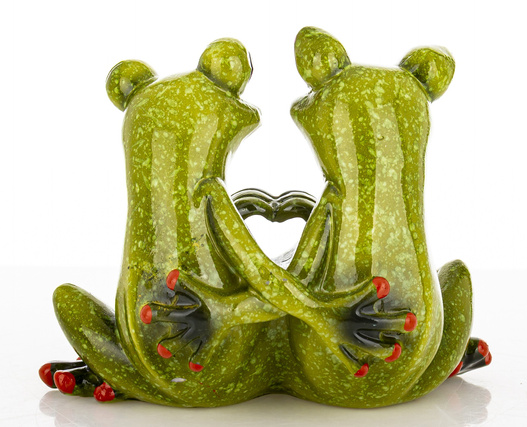 Figurka Żaby siedzące pokazujące serce 9x11cm