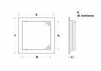 Drzwiczki rewizyjne 20x20 plastikowe białe