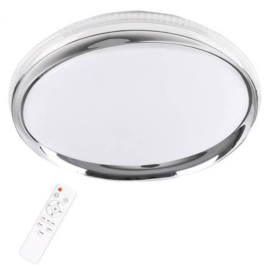 Plafon LED Glossy 2 z pilotem 72W biały chrom