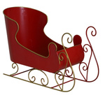 Sanie metalowe czerwone 36,5x17,5cm