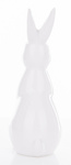 Figurka Królik ceramiczny biały siedzący 18,5cm