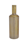 Złoty wazon metalowy z efektem przetarcia i zwężaną szyjką 58 cm