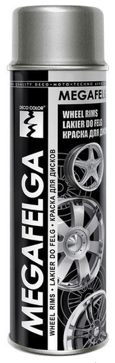Lakier srebrny akrylowy do felg - Megafelga 500 ml