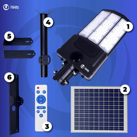 Lampa solarna led isaj li3 uliczna z czujnikiem ruchu i zmierzchu