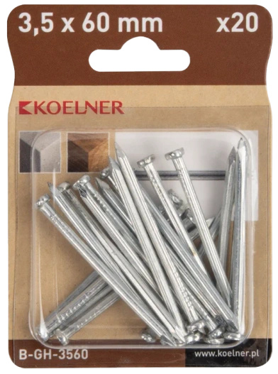Gwoździe hartowane 3,5x60mm 20szt Koelner