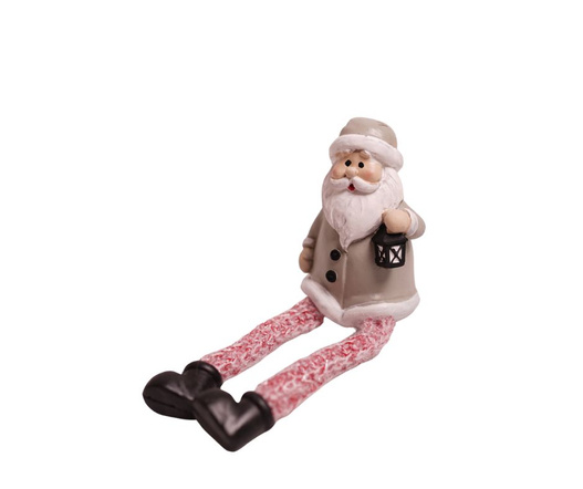 Bałwan/Mikołaj/Renifer ceramiczny z latarką/prezentem/choinką zwisające czerwone nogi 10cm