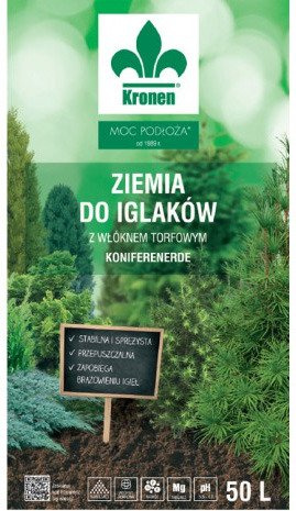 Ziemia do iglaków z włóknem torfowym 50L Kronen