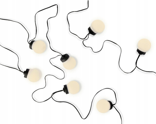 Girlanda LED żarówki 20szt 9,5m ciepły biały 5cm