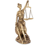 Figurka Bogini Temida 34cm złota