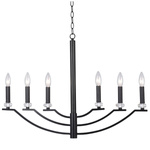 Lampa wisząca HIMS 6XE14 Czarna