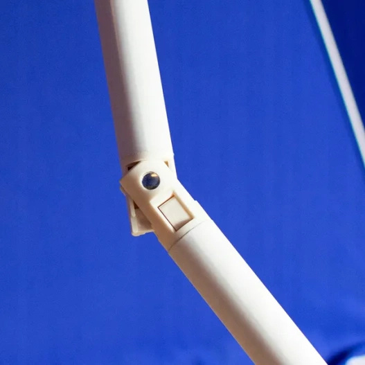 Parasol poliester średnica 240cm łamany granatowy 8 żeber