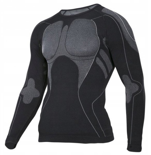 Koszulka termo-aktywna 2XL/3XL czarno-szara