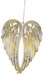 Zawieszka skrzydła złote bielone 15 cm