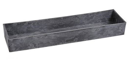 Talerz z pleksy grafit/beton wysokie brzegi 42x10cm 